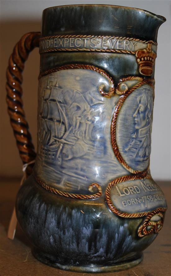 Royal Doulton stoneware, commemorative Lord Nelson jug